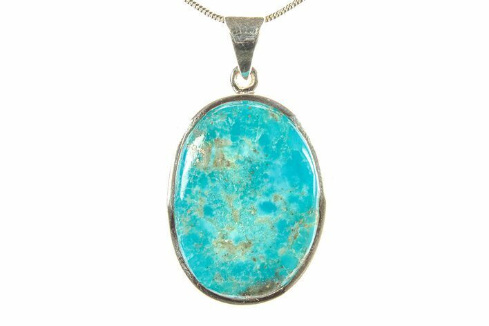 Persian Turquoise Pendant (Necklace) - Sterling Silver #279281